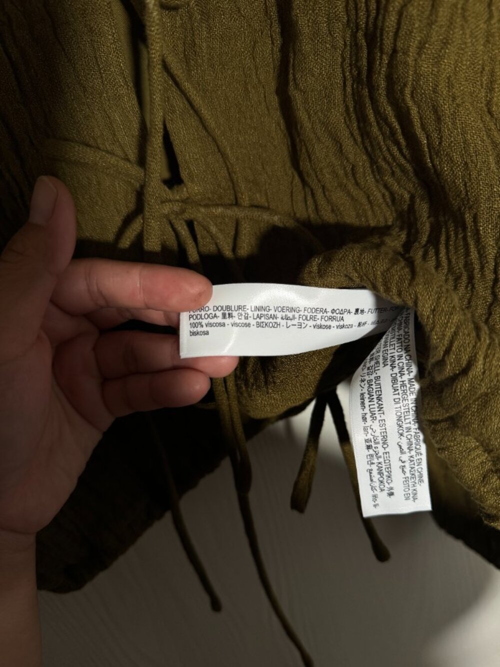 Massimo Dutti Linen Tie-Front Jacket Khaki Size S Gently Worn - Picture 3 of 7
